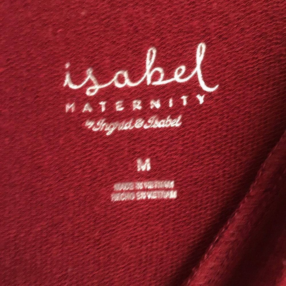 Isabel Maternity cranberry snap neck top M - Picture 6 of 7